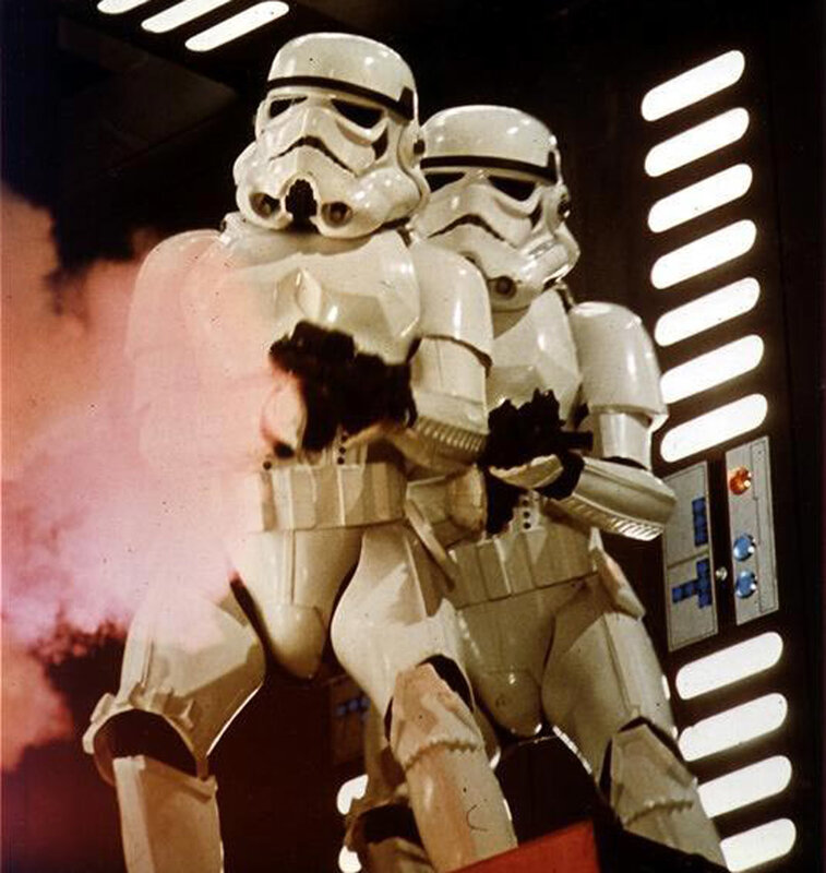 Stormtroopers in Combat — White, Dramatic