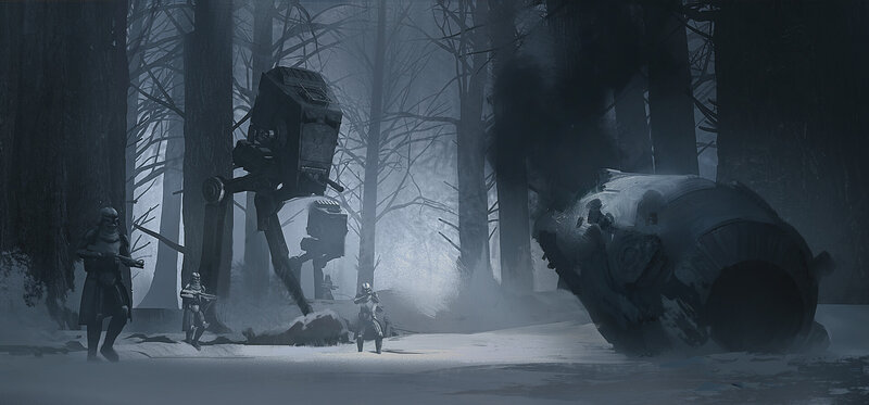 Stormtroopers in Forest — Gray