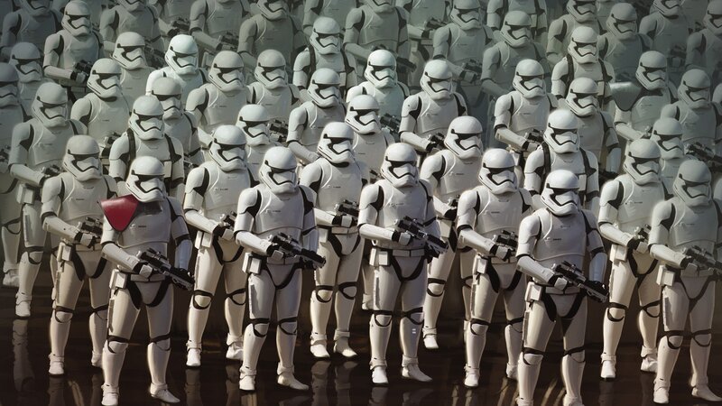Stormtroopers in Formation — White, Dramatic