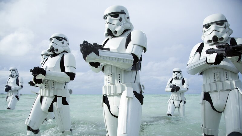Stormtroopers in Water — White, Dramatic, Photograph