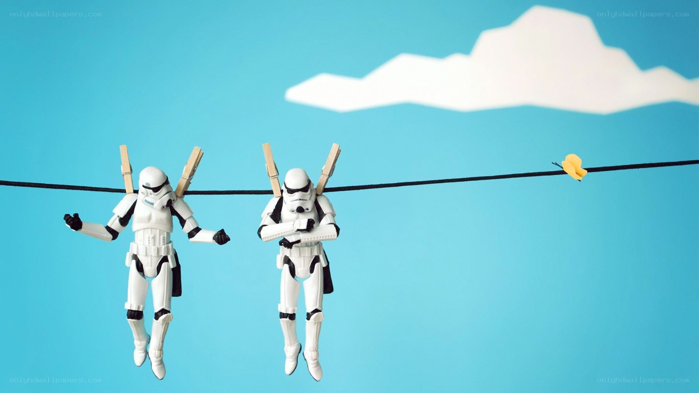 stormtroopers on a clothesline
