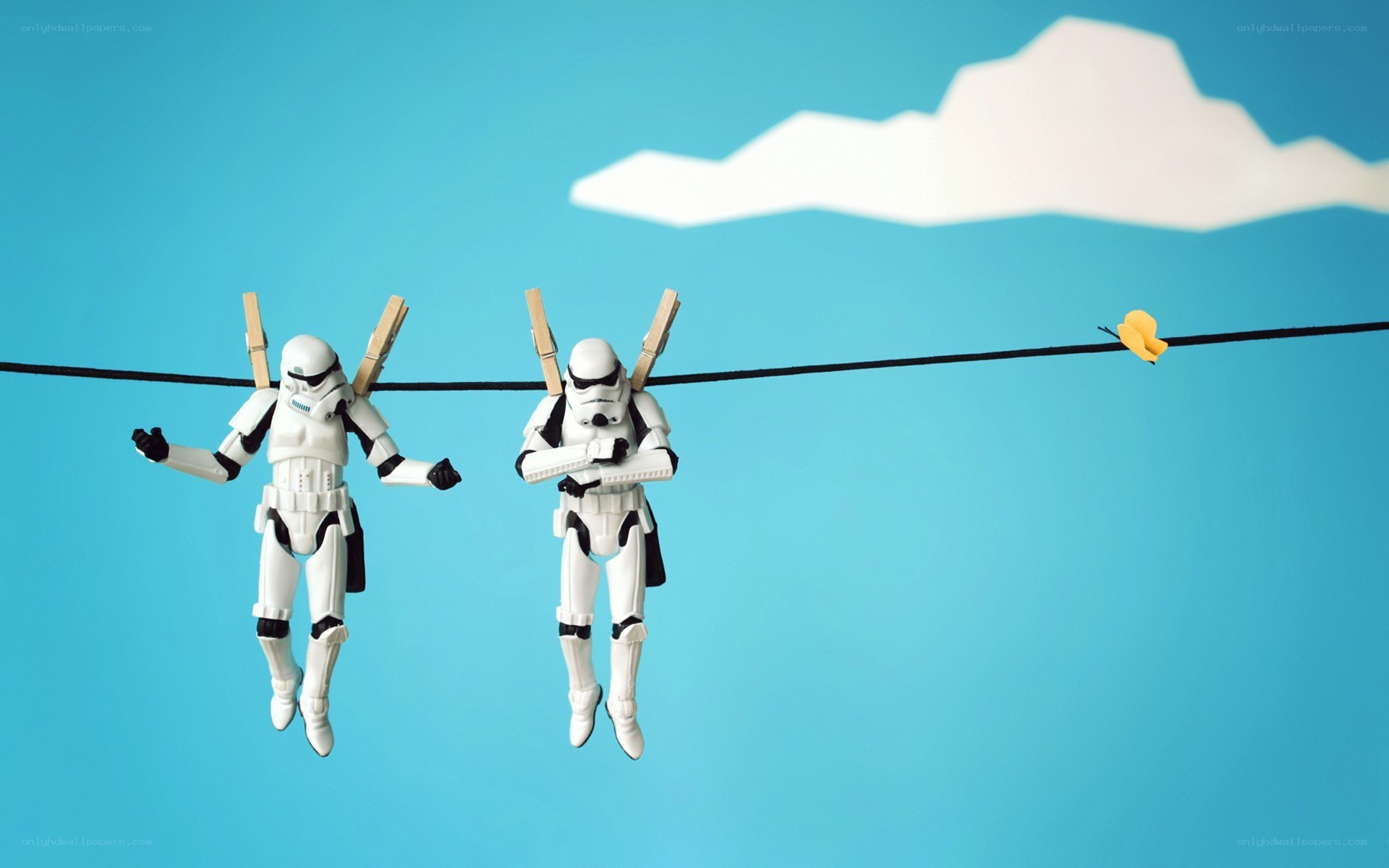 Stormtroopers on a clothesline