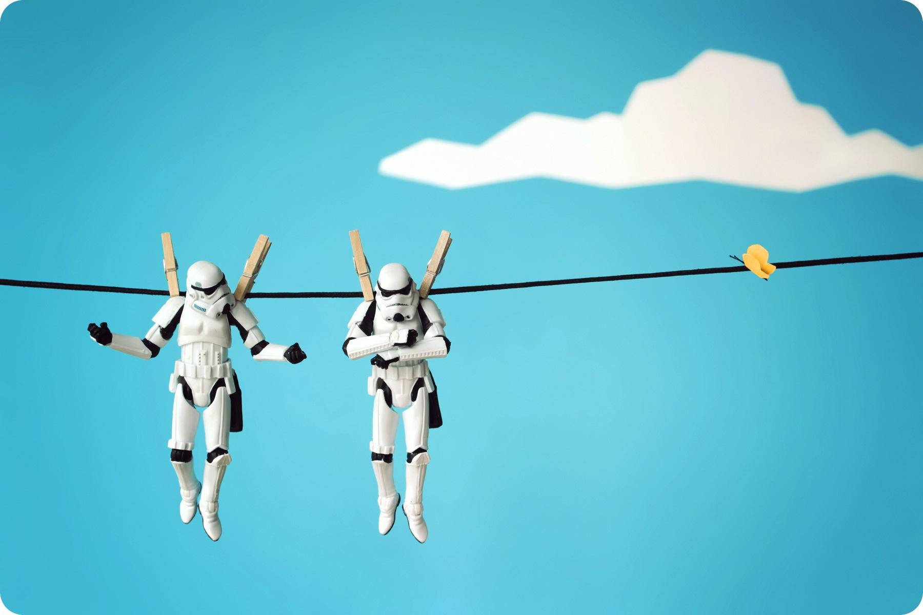 Stormtroopers on a clothesline