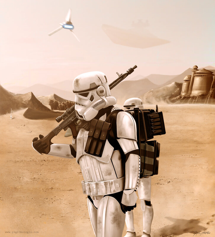 Stormtroopers on desert planet