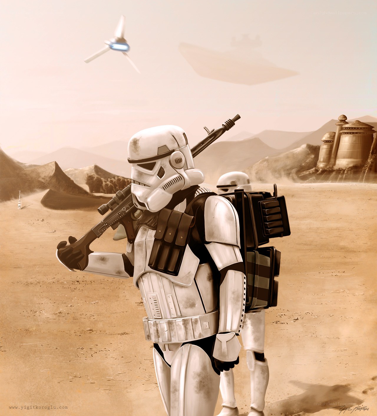 Stormtroopers on desert planet