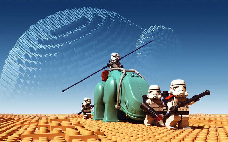 Stormtroopers on Speeder Bike