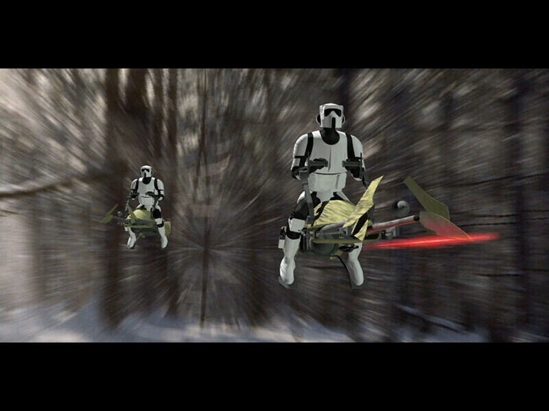 Stormtroopers on speeder bikes
