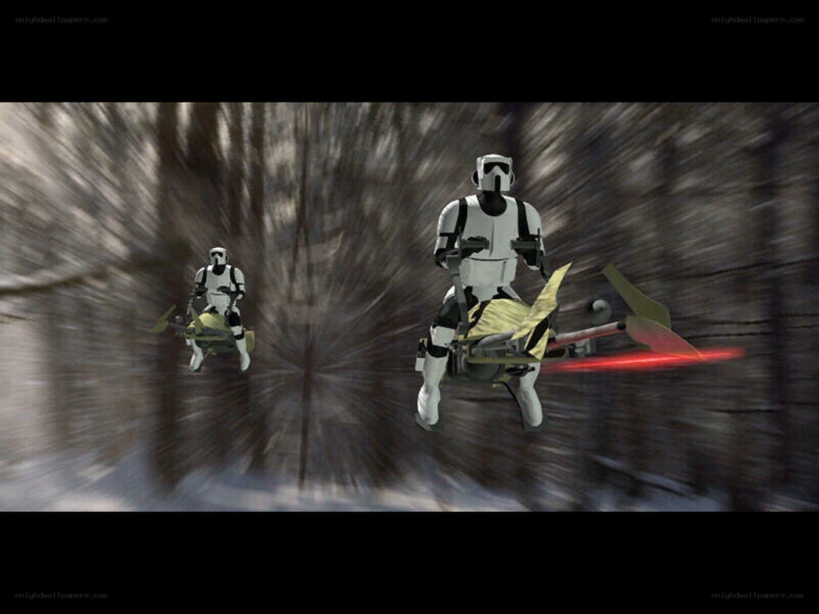 Stormtroopers on speeder bikes