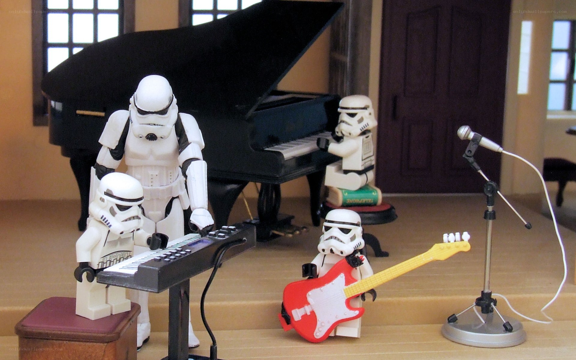 Stormtroopers playing music