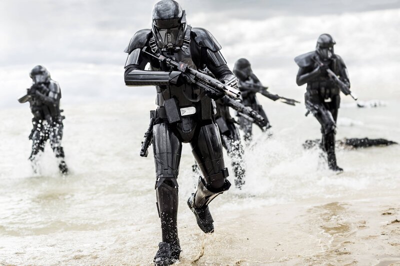 Stormtroopers Running on Beach