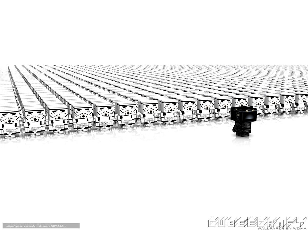 Stormtroopers vs. a lone figure