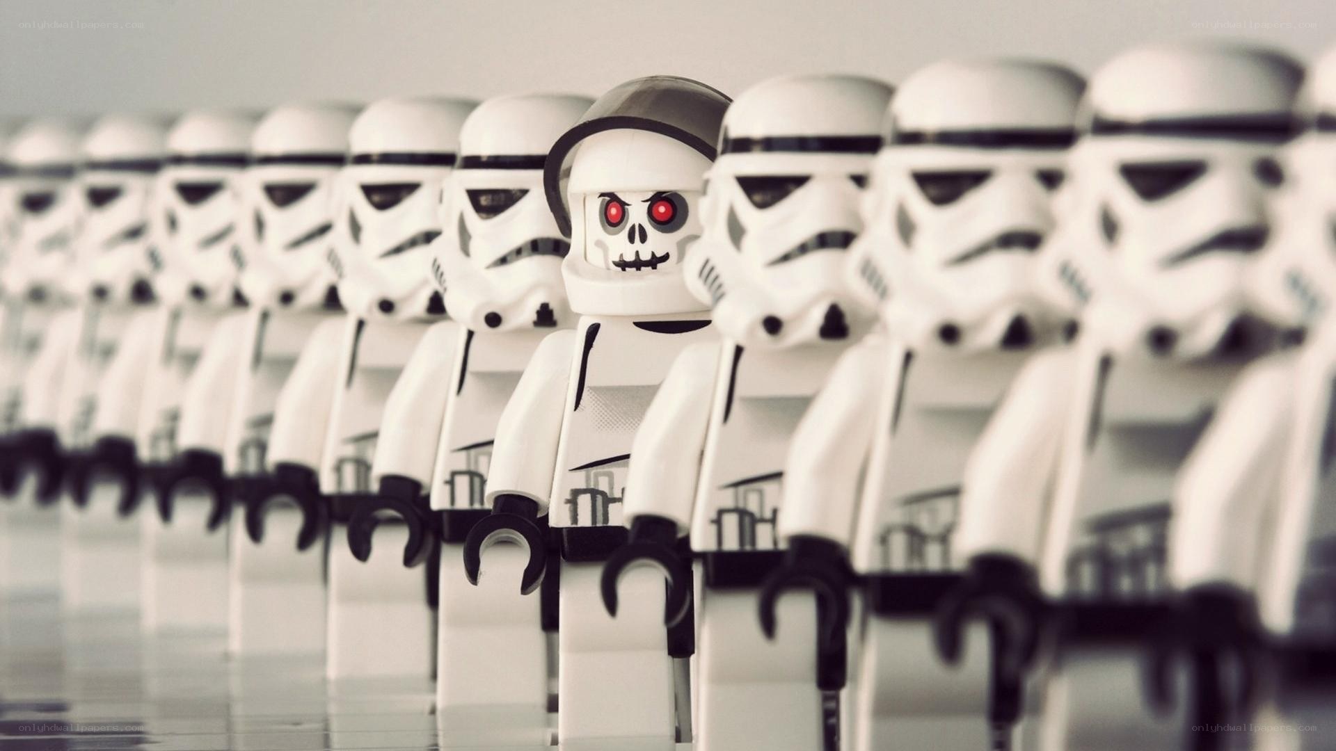 Stormtroopers with a skeleton minifigure
