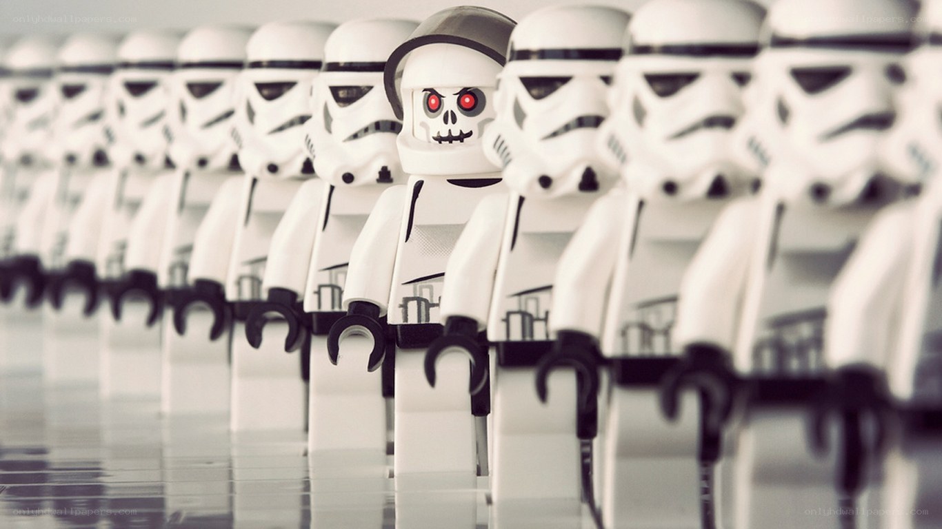 Stormtroopers with a skeleton minifigure