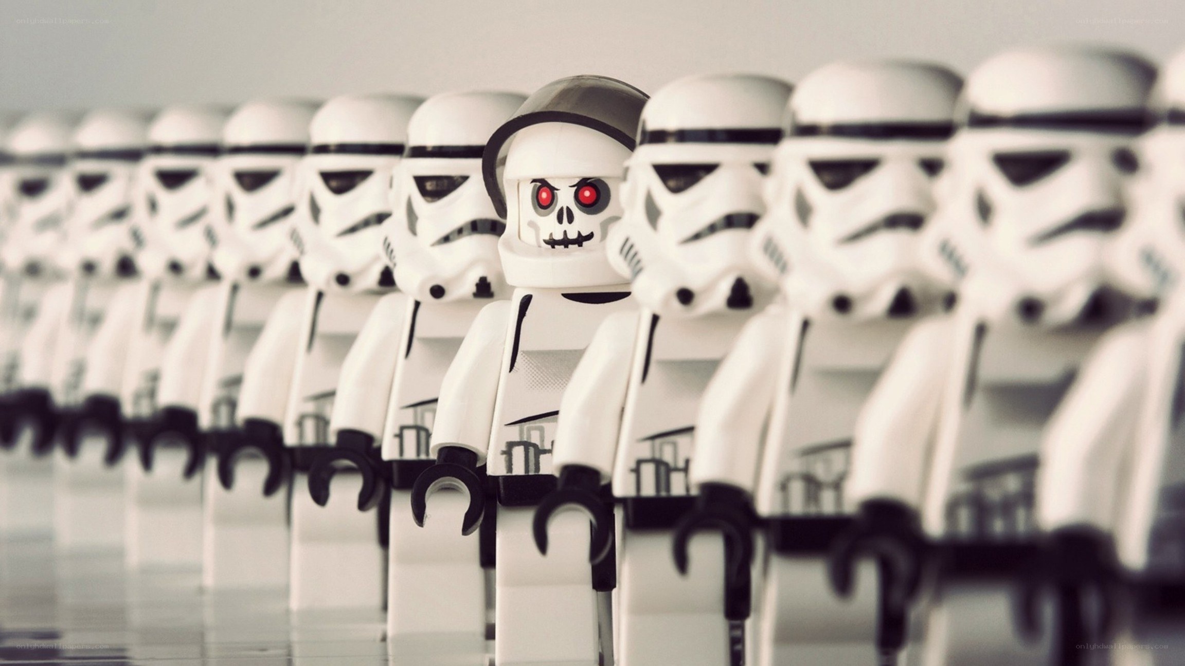 Stormtroopers with a skull figure