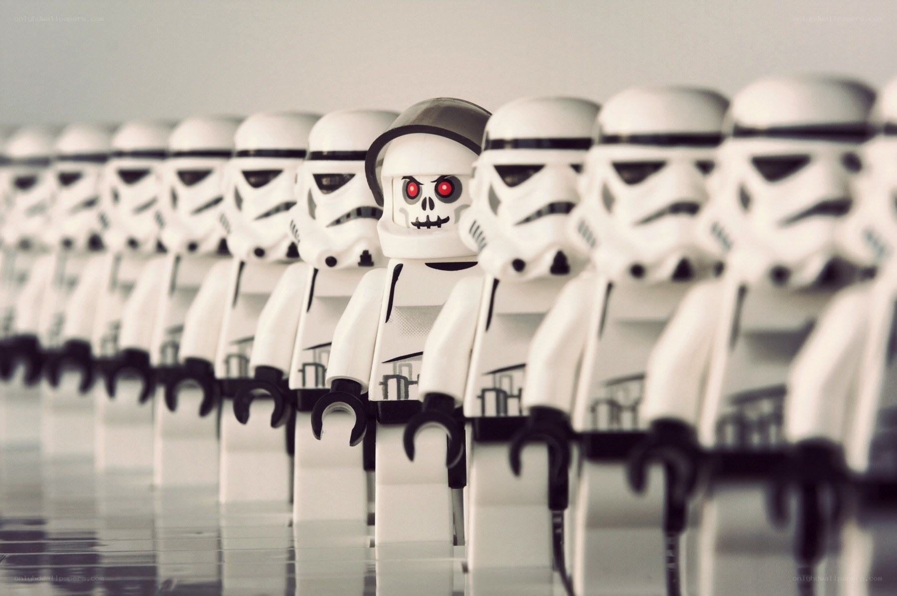 Stormtroopers with a skull minifigure