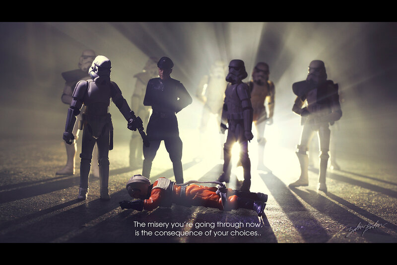 Stormtroopers with Fallen Pilot