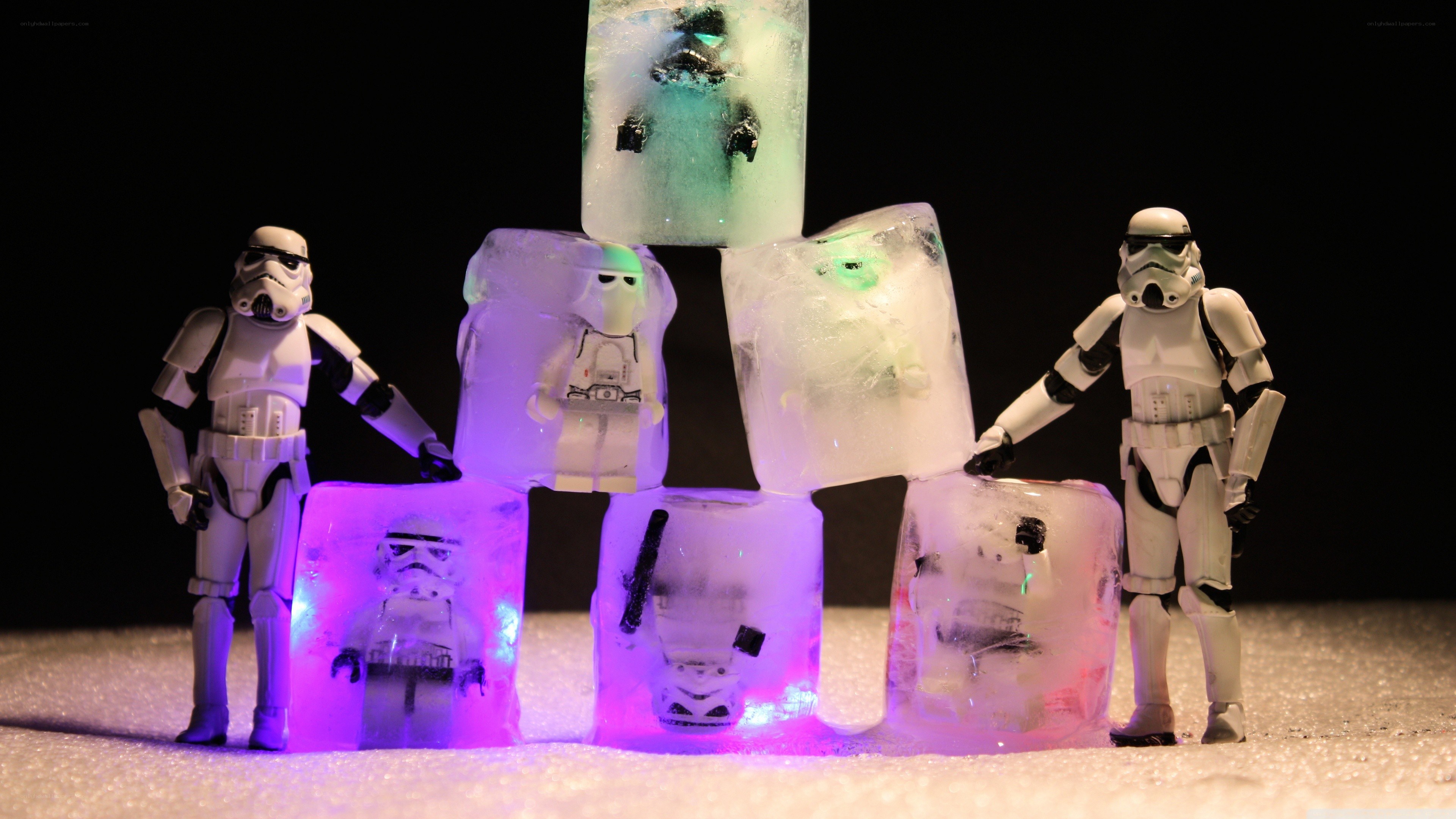 Stormtroopers with ice blocks