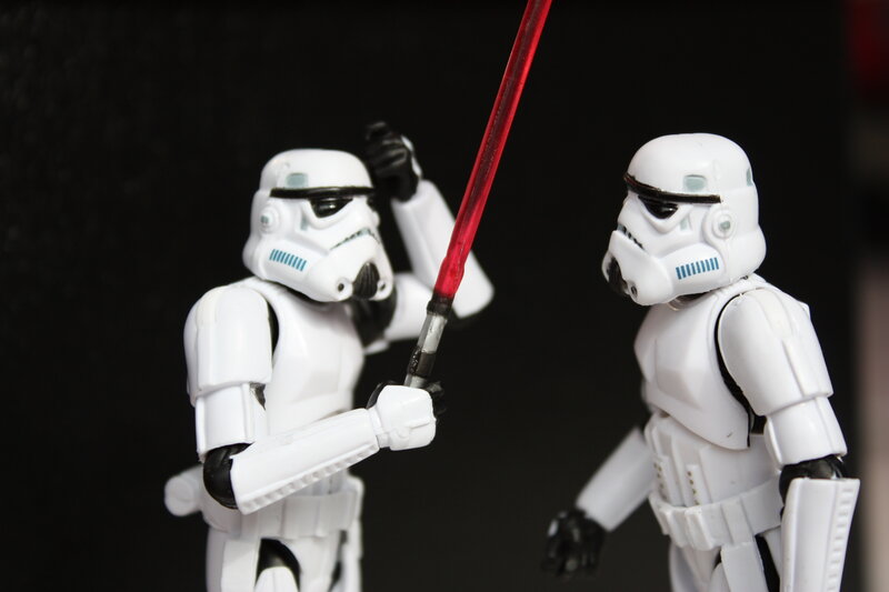 Stormtroopers with lightsaber