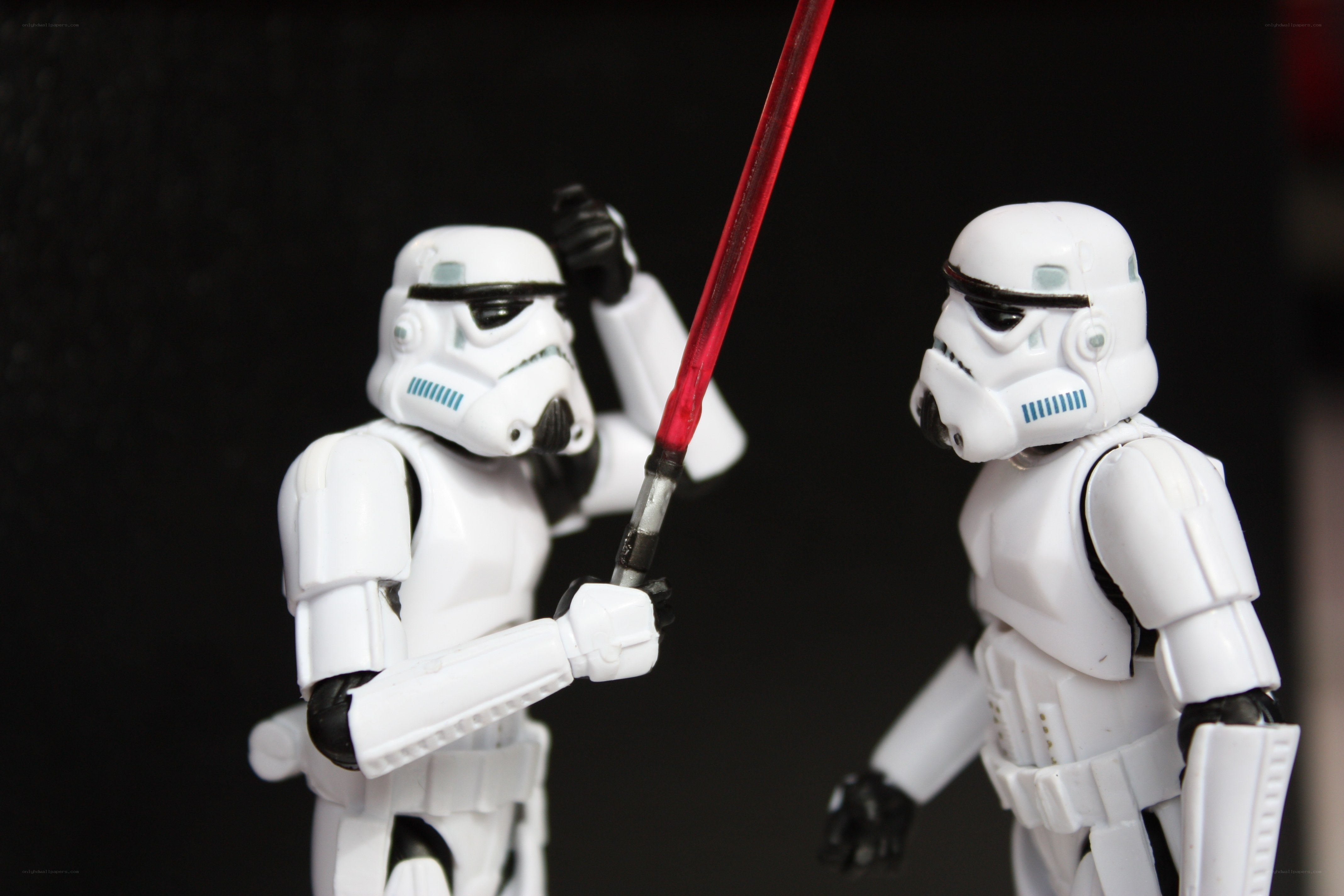 Stormtroopers with lightsaber