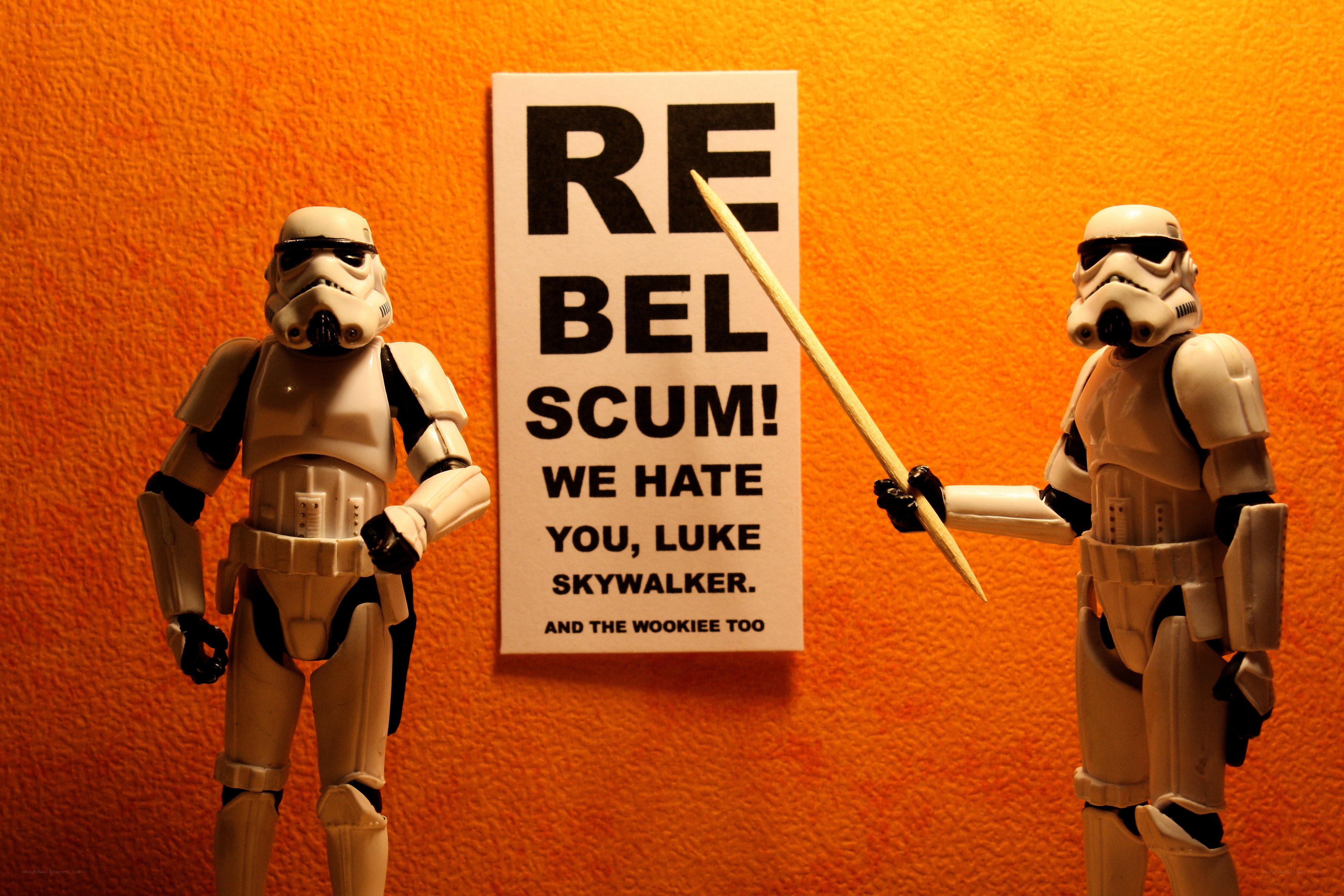 Stormtroopers with sign