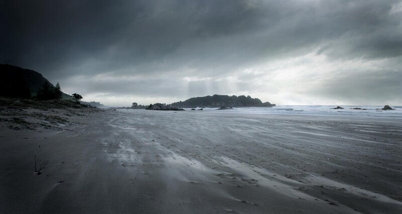 Stormy Beach Landscape