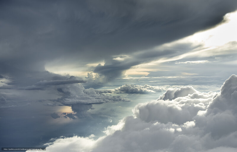 Stormy clouds from above