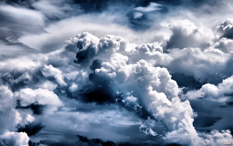 Stormy clouds in the sky