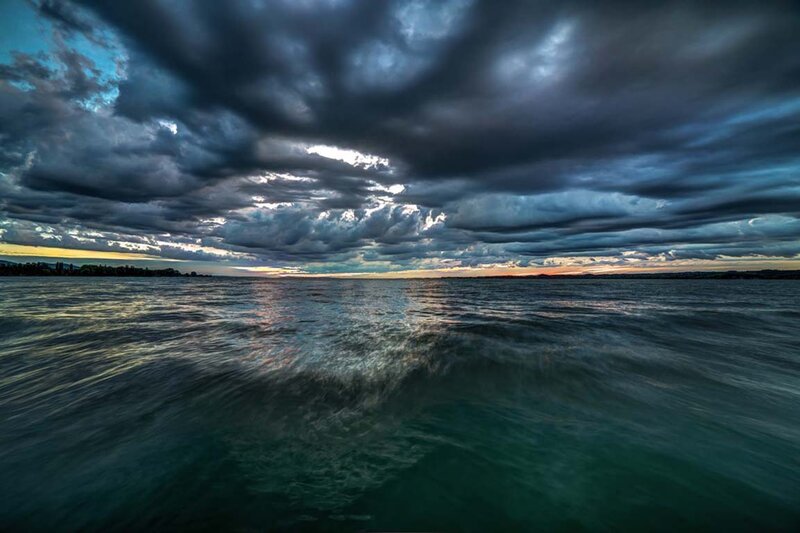 Stormy Clouds over Lake