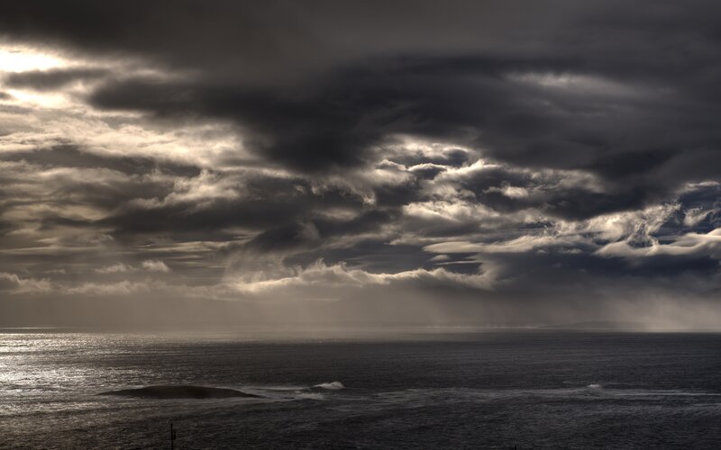 Stormy Clouds over Ocean