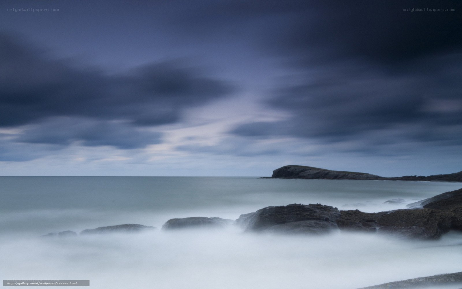 Stormy coastal landscape
