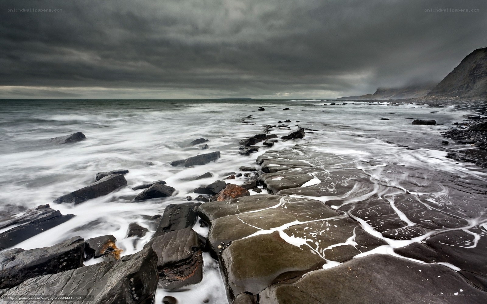Stormy coastal rocks