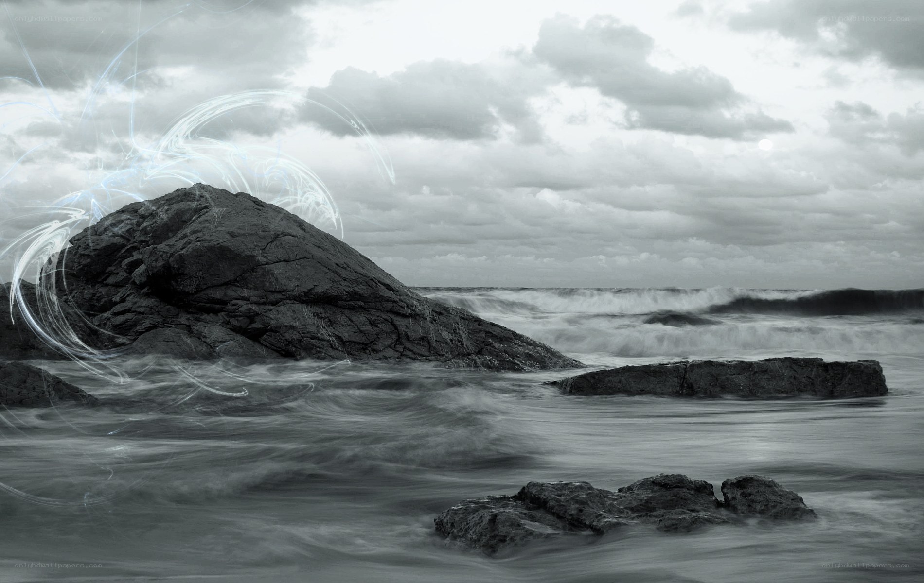 Stormy coastal rocks