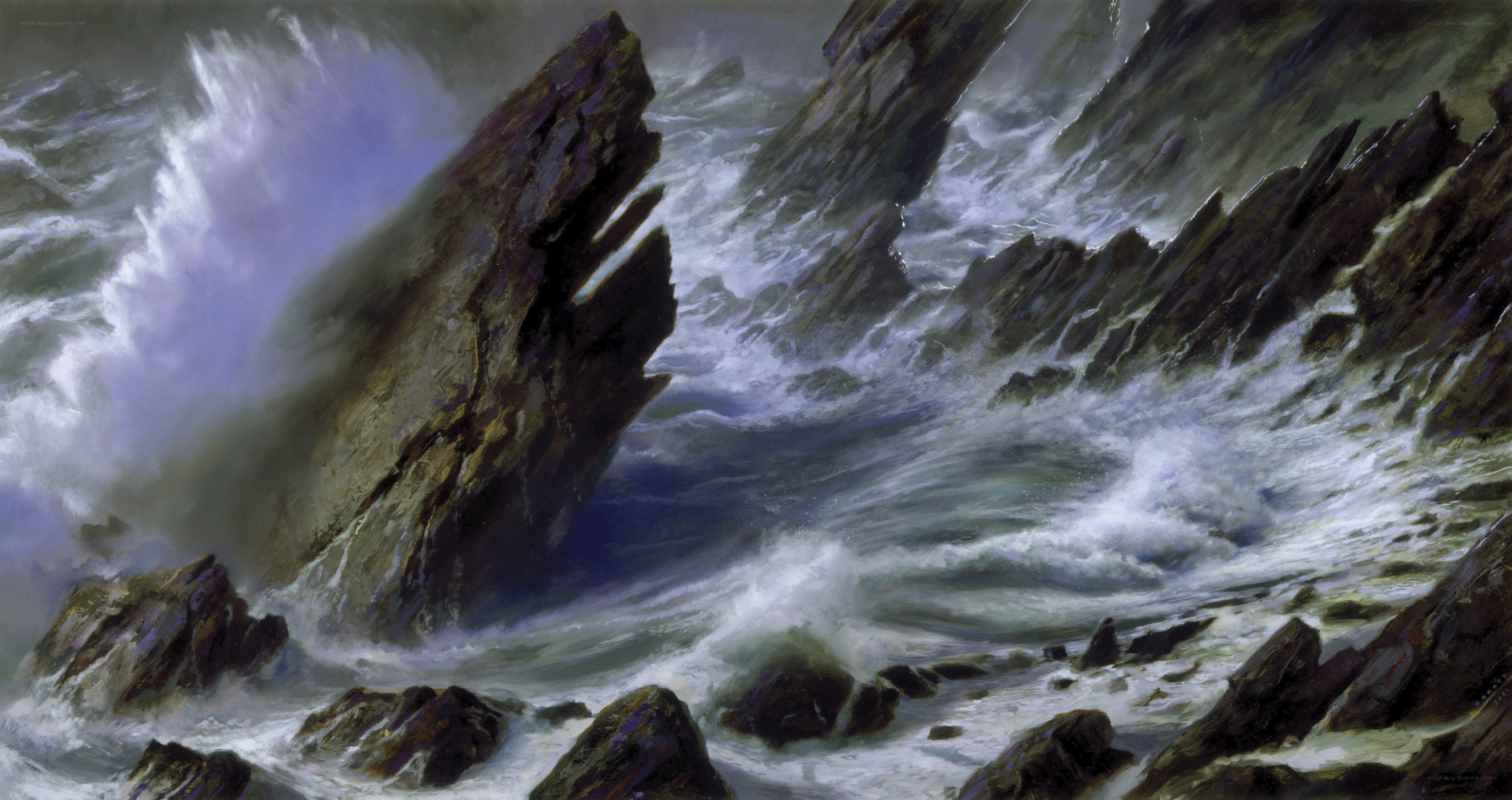 Stormy coastal rocks