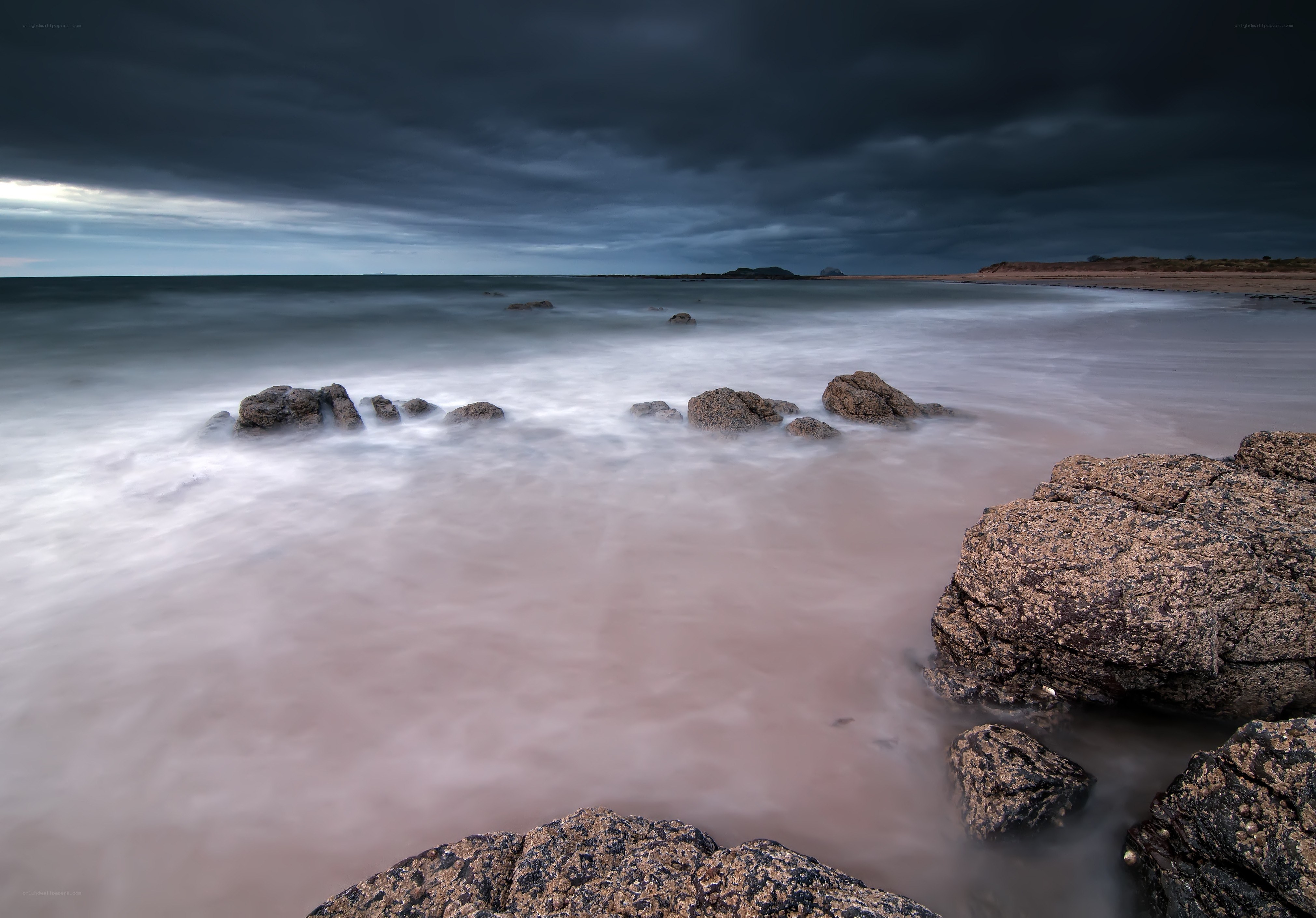Stormy coastal rocks