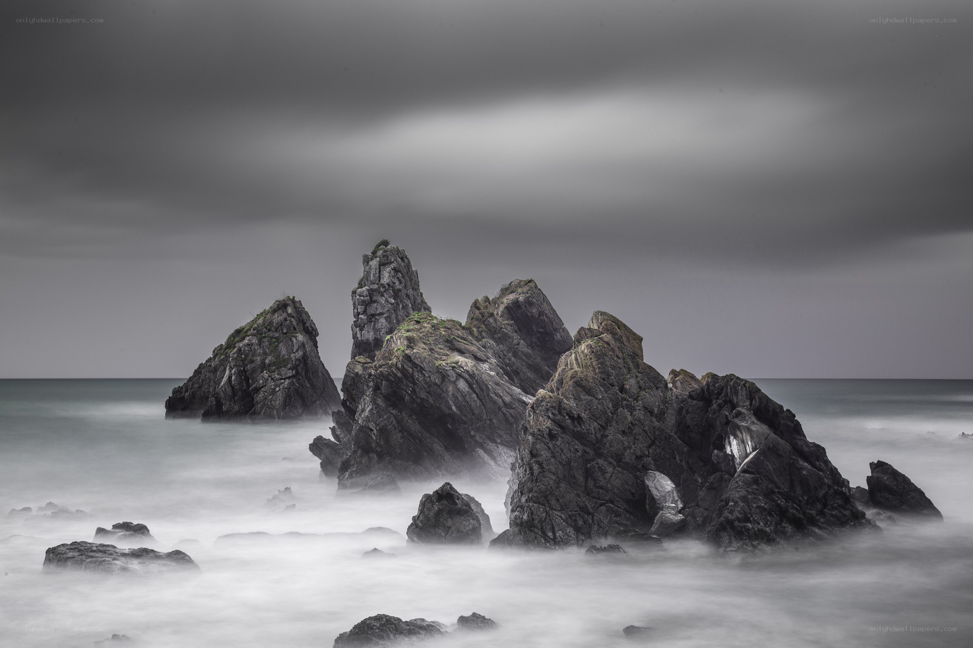 Stormy coastal rocks
