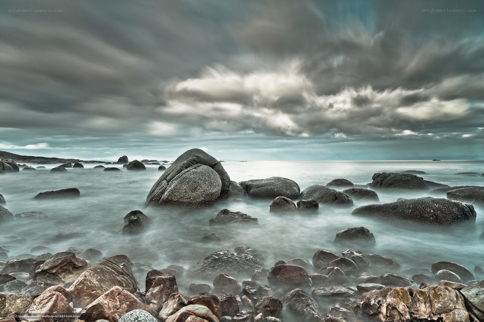 Stormy coastal rocks