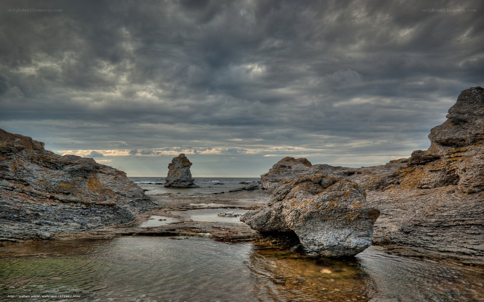 Stormy coastal rocks