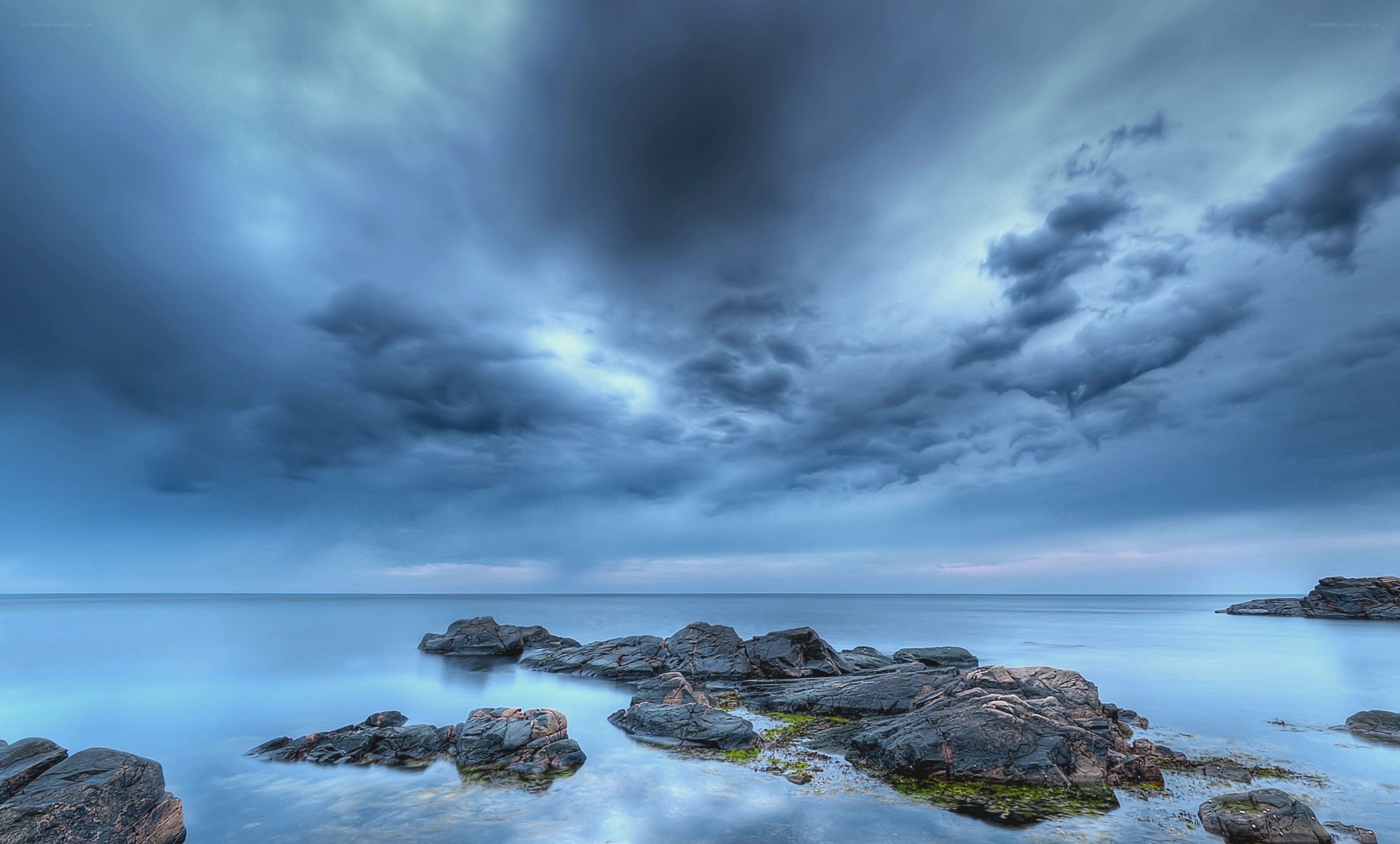 Stormy coastal rocks