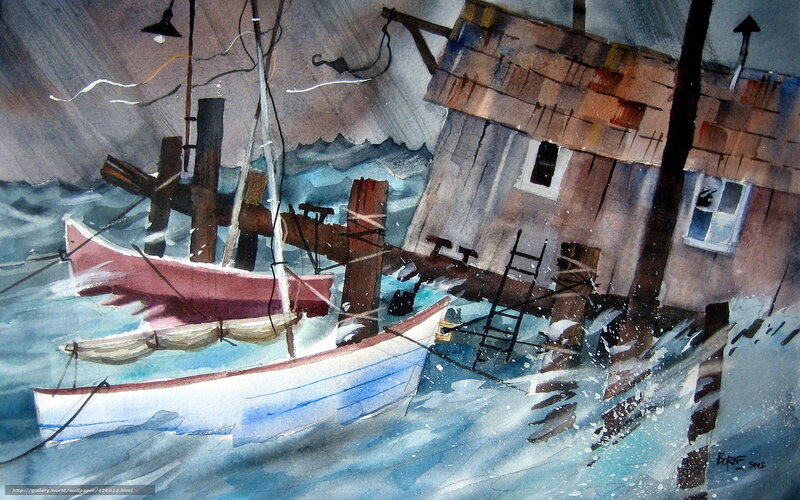 Stormy Dock Scene