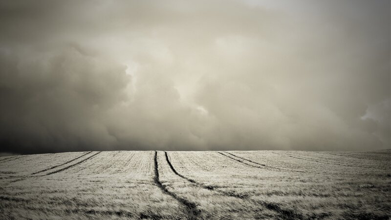 Stormy Field Landscape