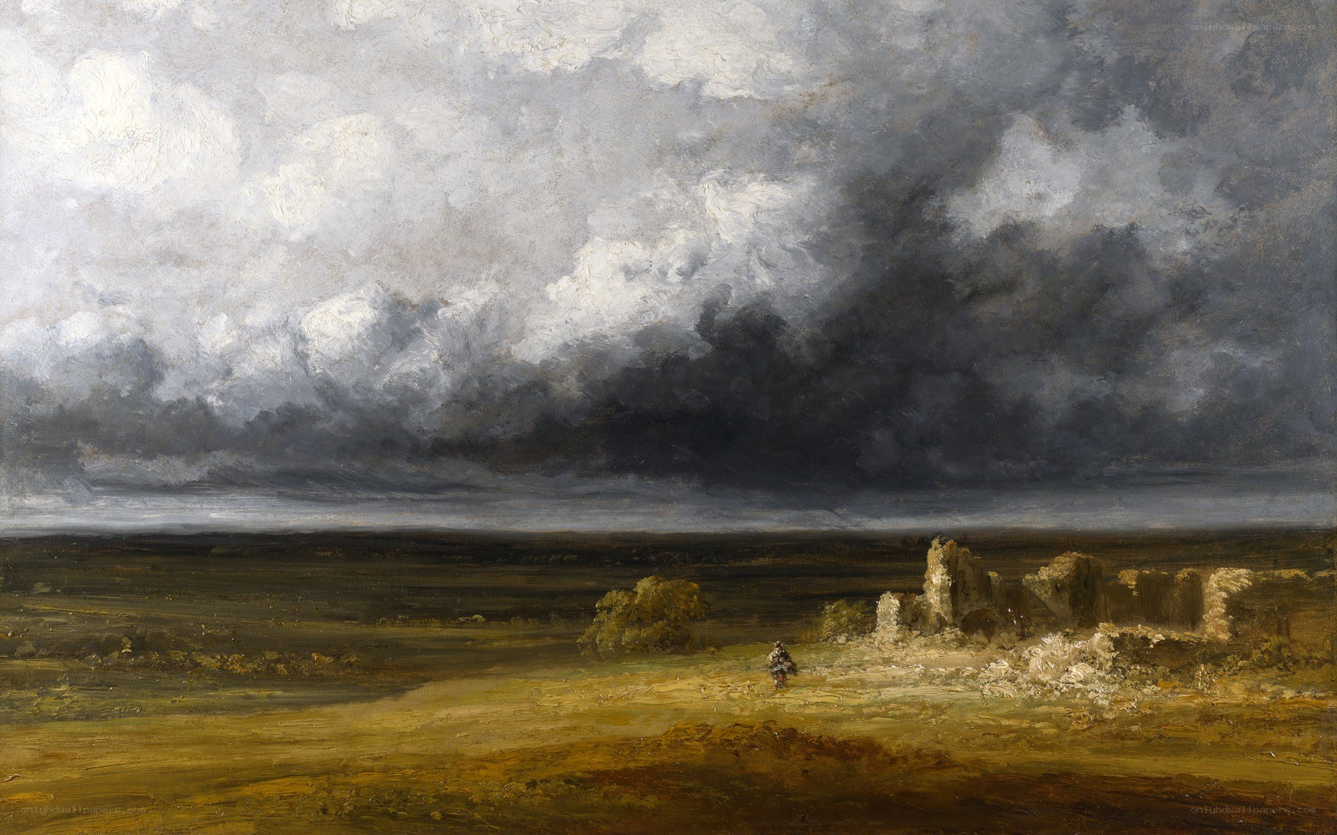 Stormy Landscape with Ruins