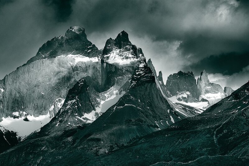 Stormy mountain peaks