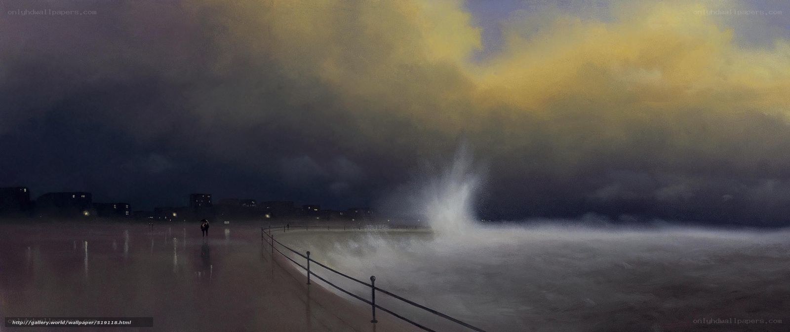Stormy Night at the Seaside
