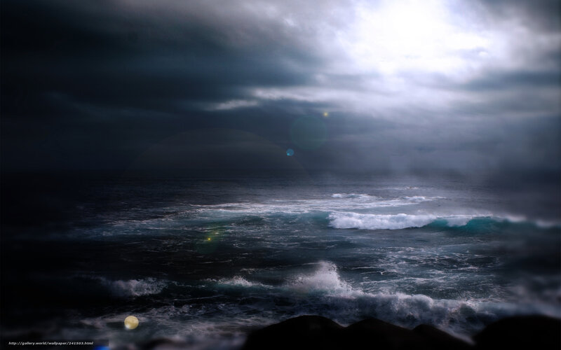 Stormy Ocean at Dusk