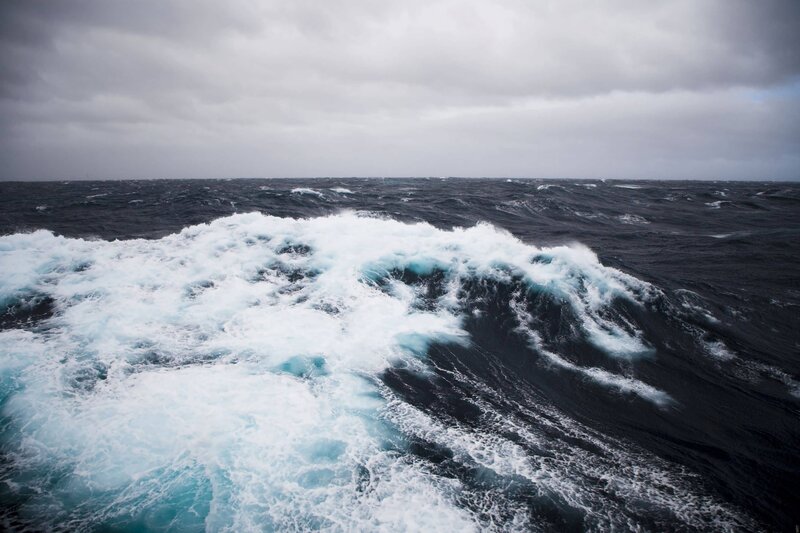 Stormy ocean waves