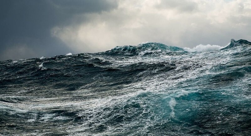 stormy ocean waves
