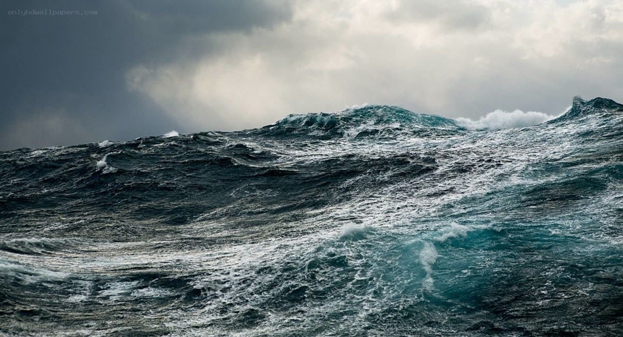 stormy ocean waves