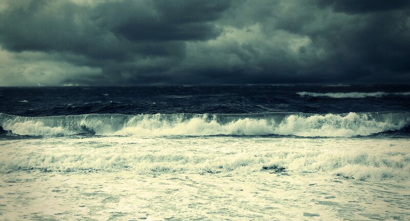 stormy ocean waves