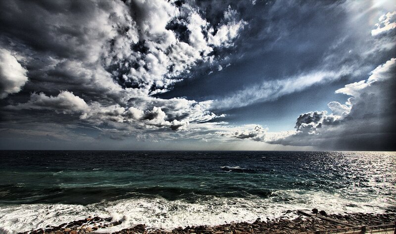 Stormy Ocean Waves — Blue