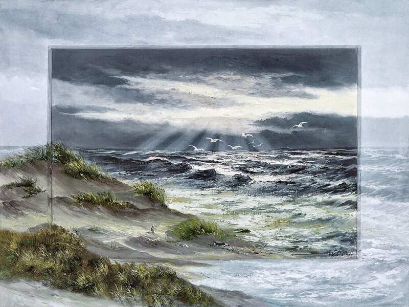 Stormy Ocean Waves — Gray, Dramatic, Sunrise